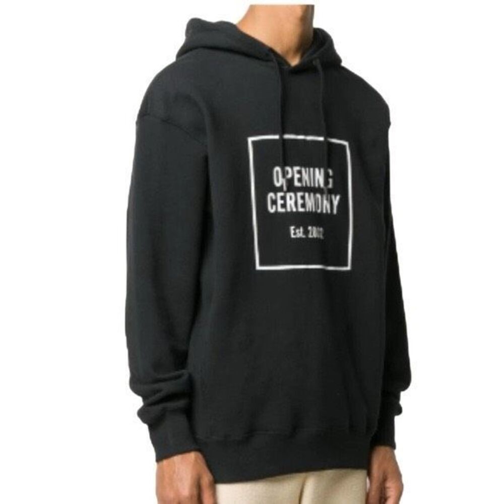 NWT Opening Ceremony 100% wool, black with a white Box Logo Hoodie.  Size M